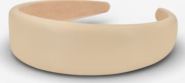 styleBREAKER Hair jewelry 'Haarreif Kunstleder Optik Breit' in Beige: front