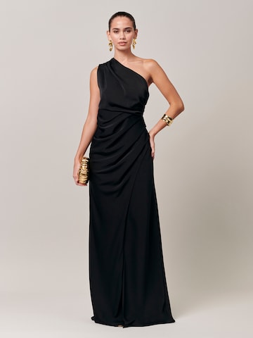 Sável Avondjurk 'MONICA' in Zwart: voorkant