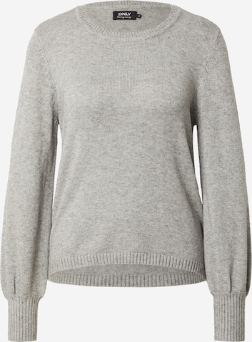ONLY Пуловер 'LEVA' в сиво: отпред