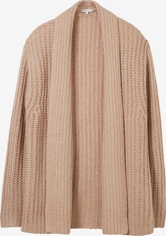 TOM TAILOR Knit Cardigan in Beige: front