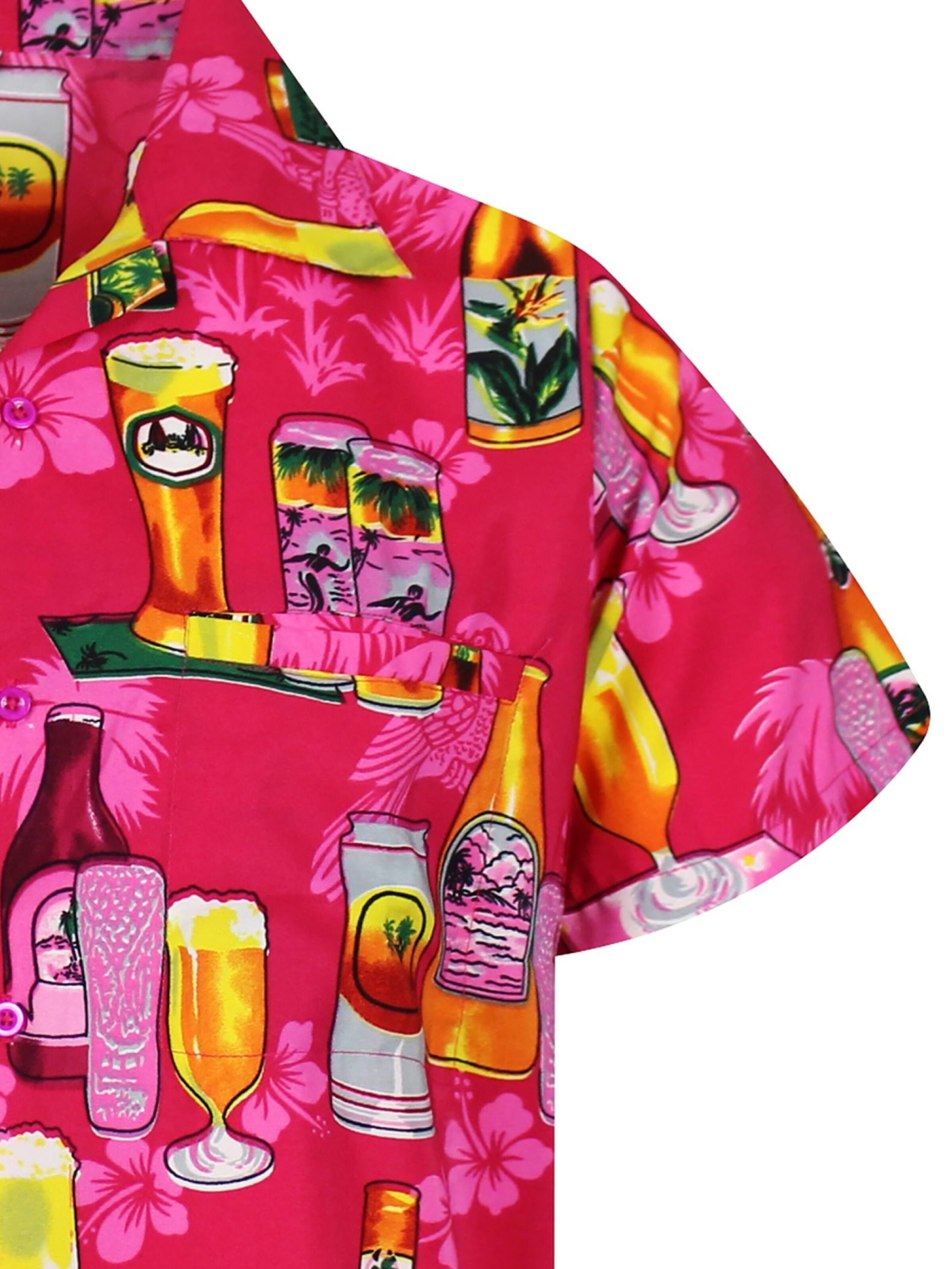 King Kameha Shirt 'Beerbottle' in Pink