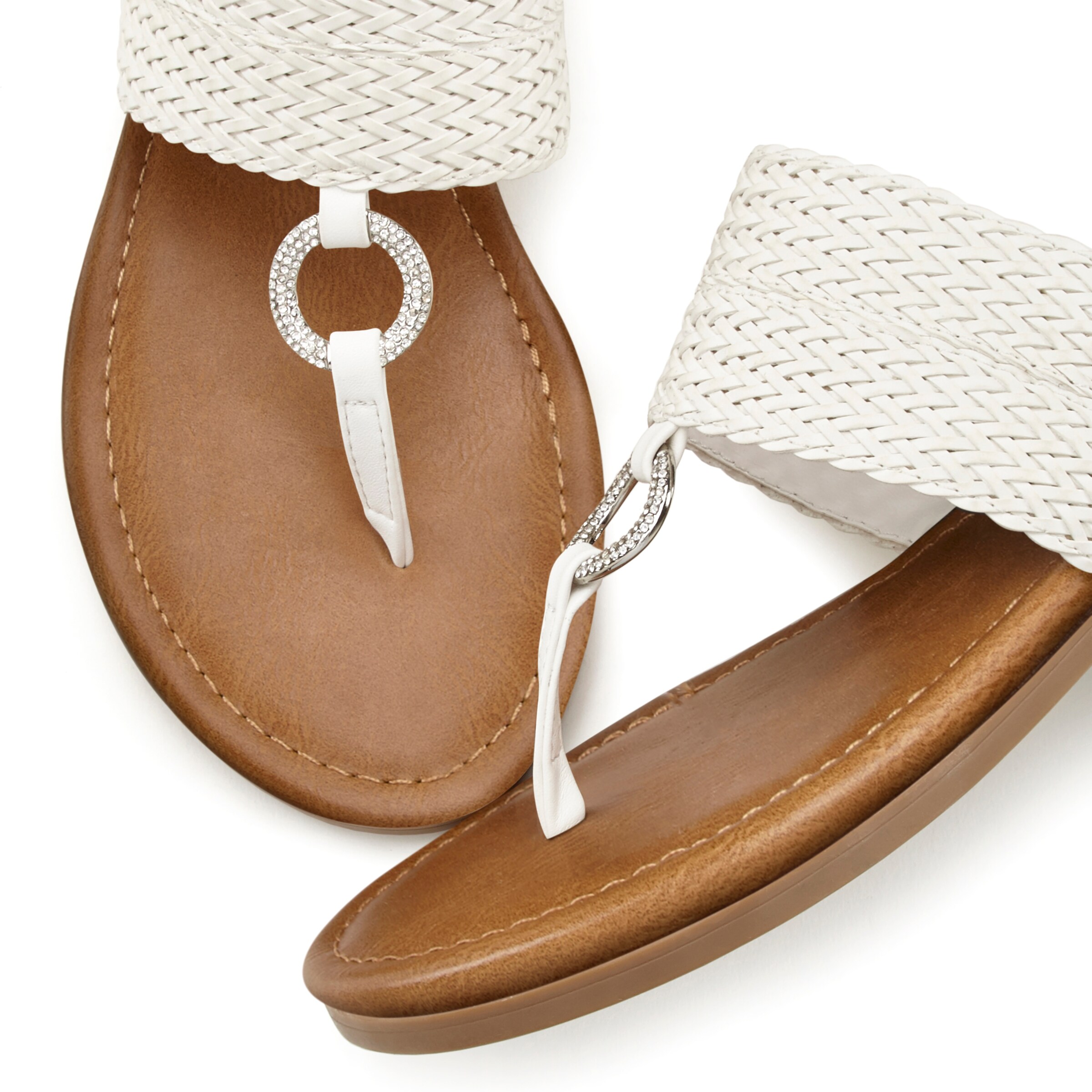 LASCANA Σαγιονάρες διχαλωτές σε λευκό