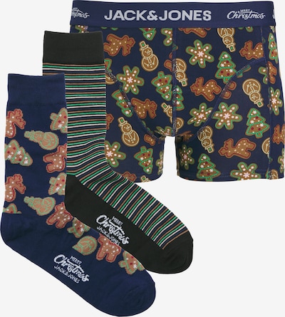 JACK & JONES Bokserishortsit 'JACGINGERBREAD' värissä yönsininen / pueblo / jade / valkoinen, Tuotenäkymä