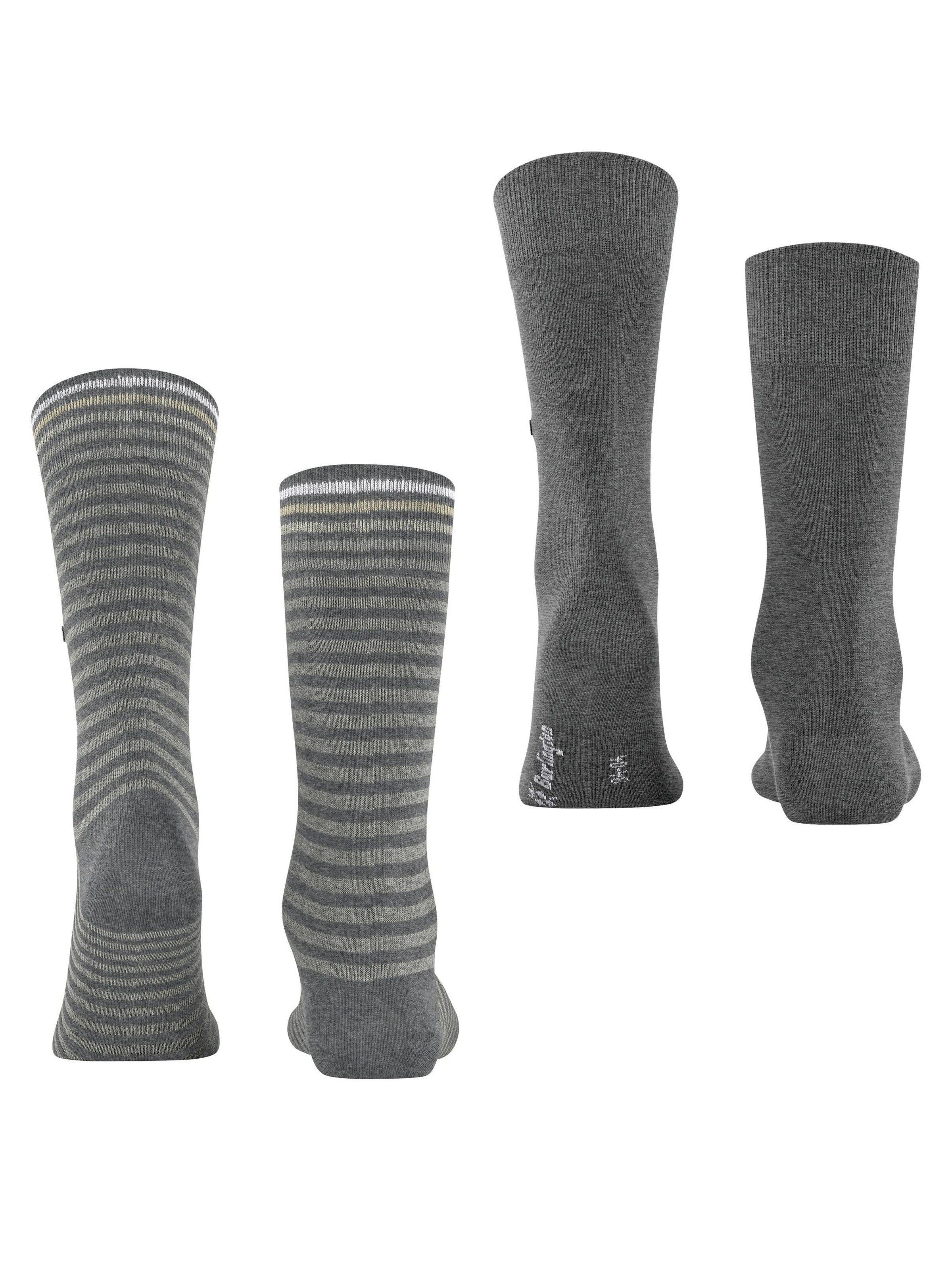 BURLINGTON Socks 'Everyday Stripe 2-Pack' in Grey