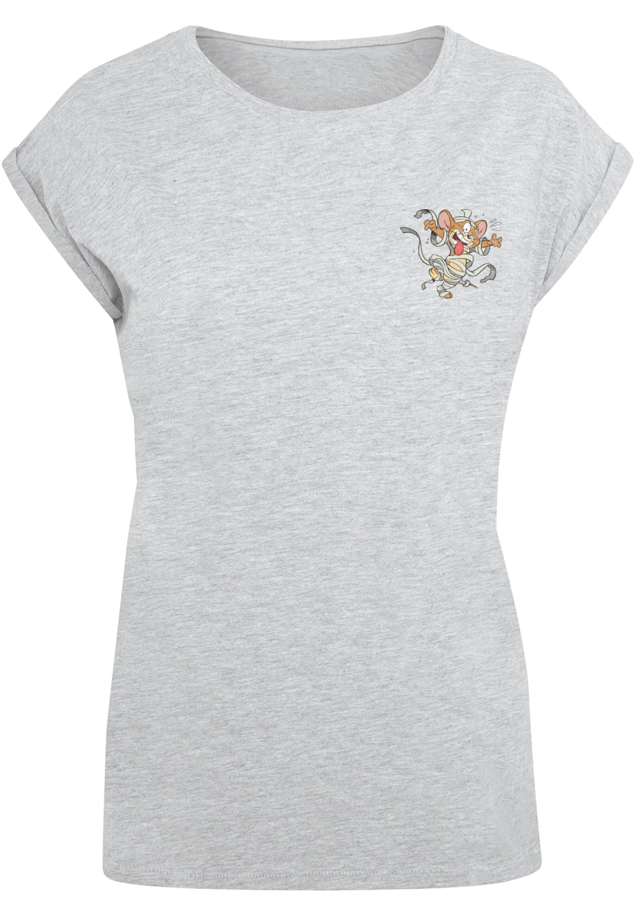 ABSOLUTE CULT Shirt 'Tom And Jerry - Frankenstein Jerry' in Grijs: voorkant