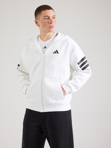ADIDAS SPORTSWEAR Sports sweat jacket 'FI' in White: front