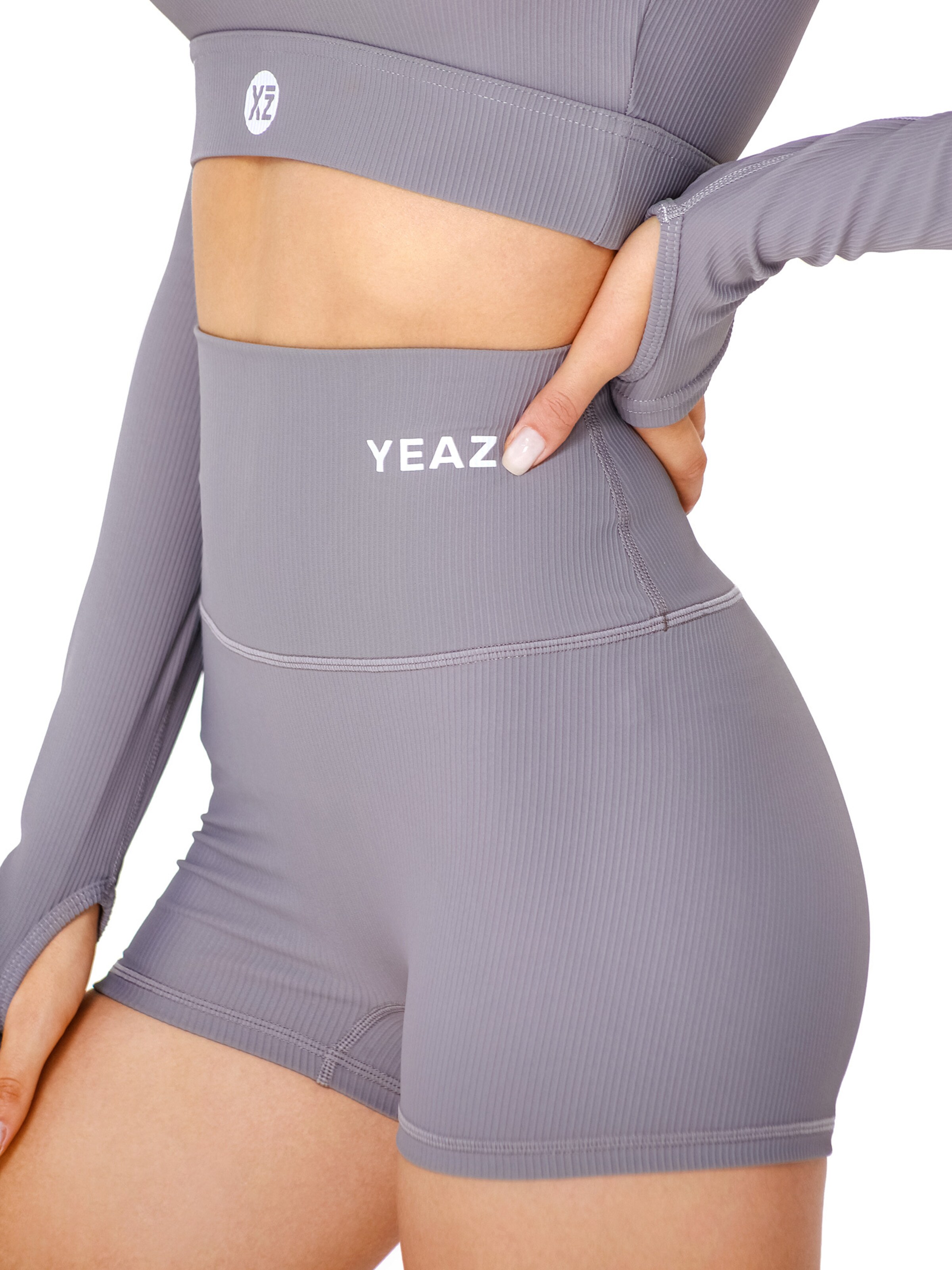 YEAZ Skinny Sportovní kalhoty 'Club Level' – šedá