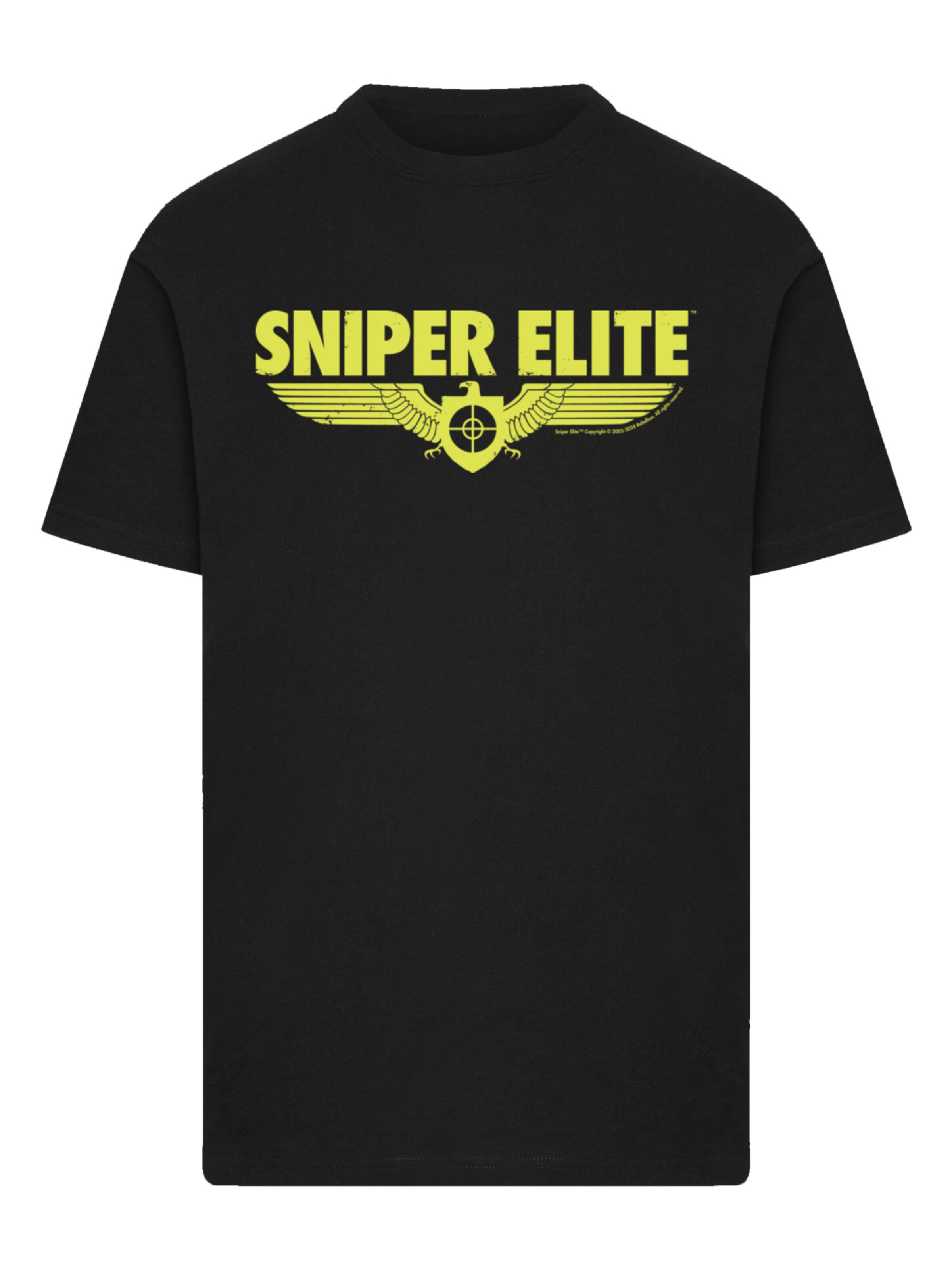 T-Shirt 'Sniper Elite' F4NT4STIC en noir : devant