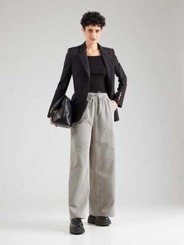Lollys Laundry - Pierna ancha Pantalón 'Liam' en negro