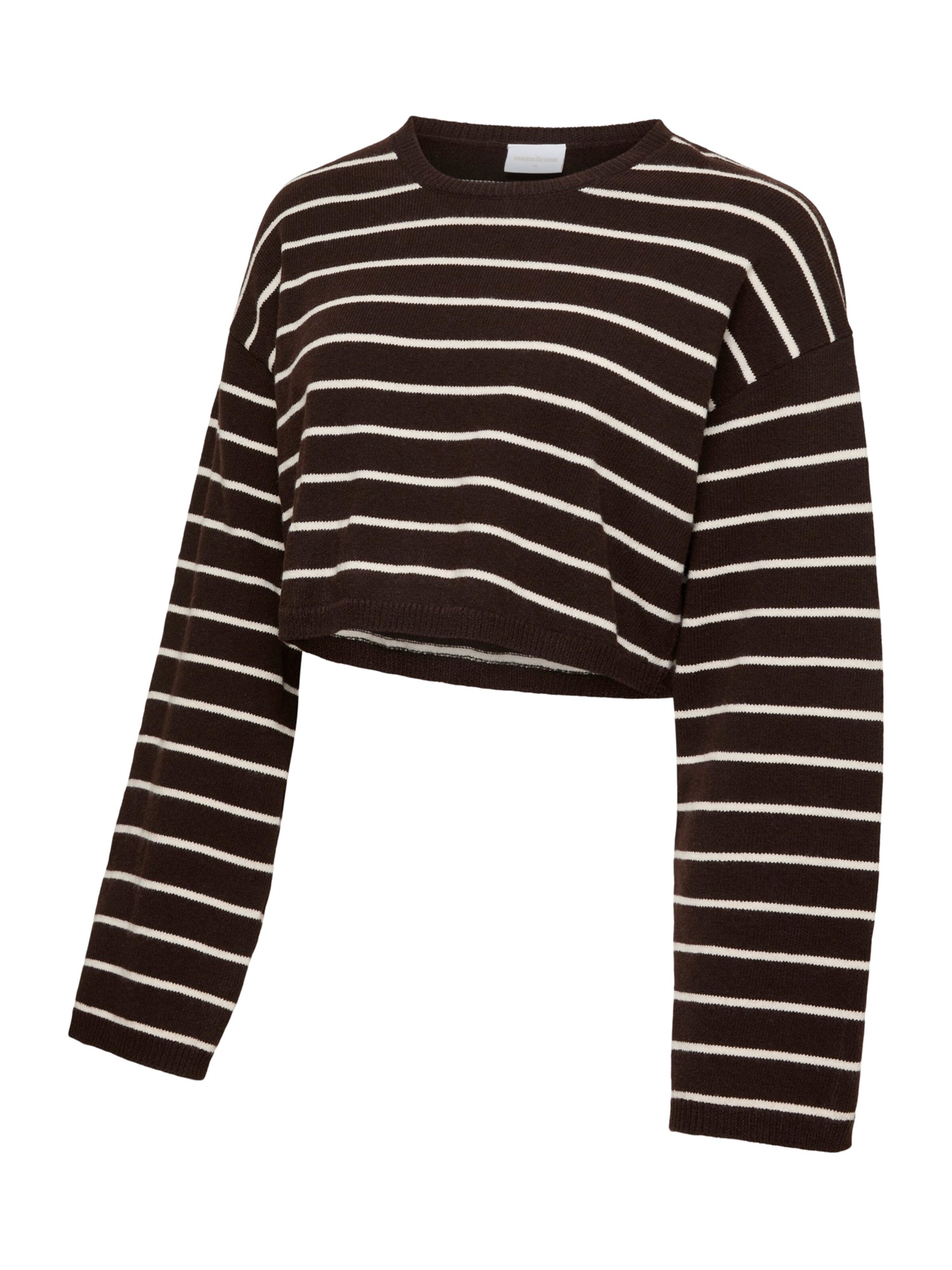 Pull-over 'MLRina' MAMALICIOUS en marron : devant