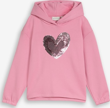 Sweat-shirt TOM TAILOR en rose : devant