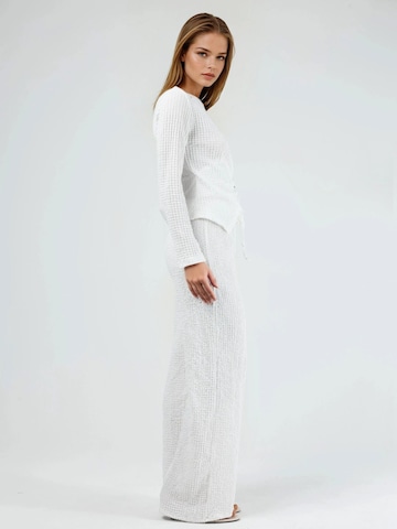 Wide leg Pantaloni di Busem in bianco