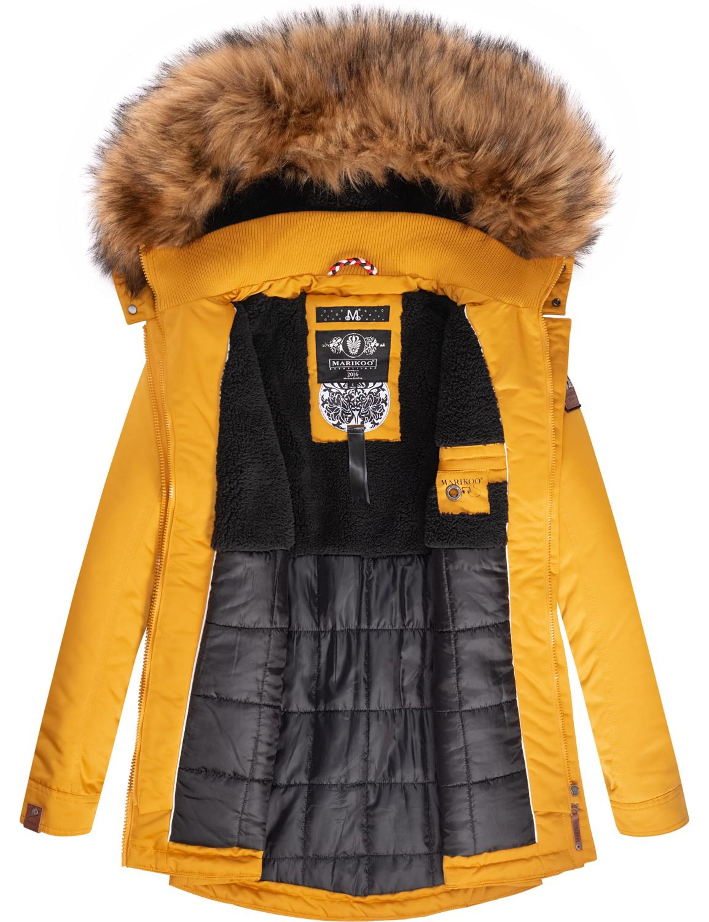 MARIKOO Winter coat 'Sanakoo' in Yellow