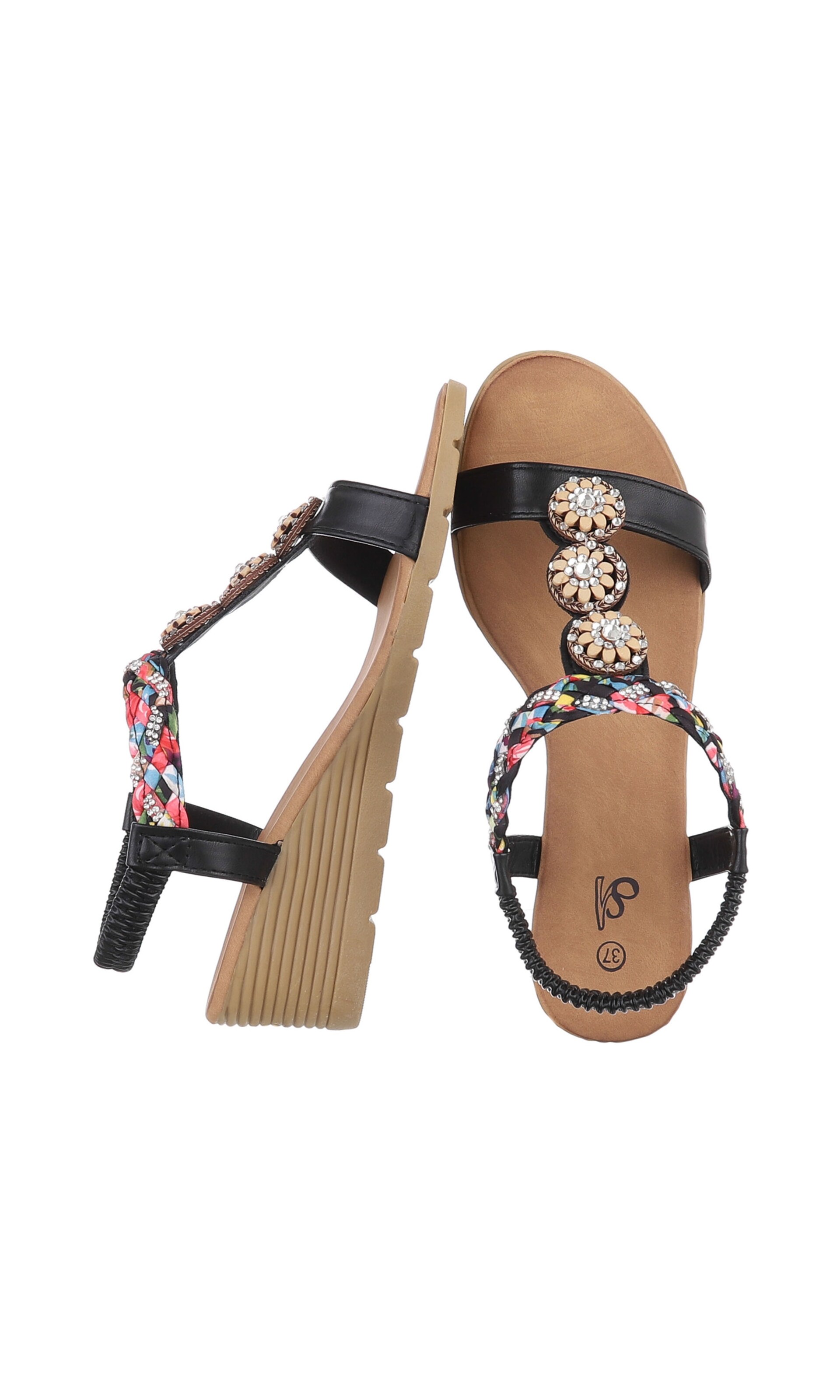 Ital-Design Sandale in Schwarz