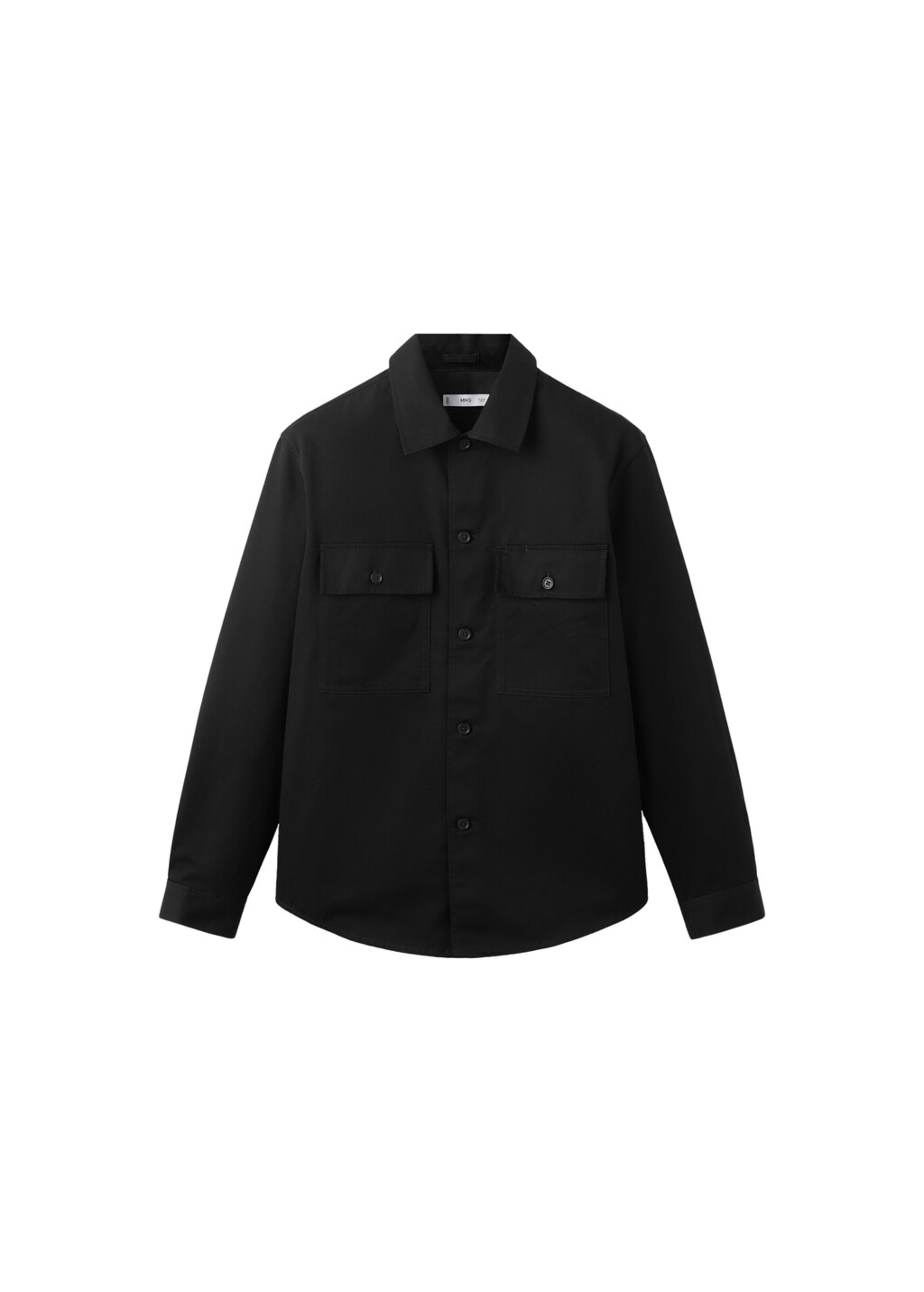 MANGO MAN Comfort Fit Hemd 'Roberto' in Schwarz: Vorderseite