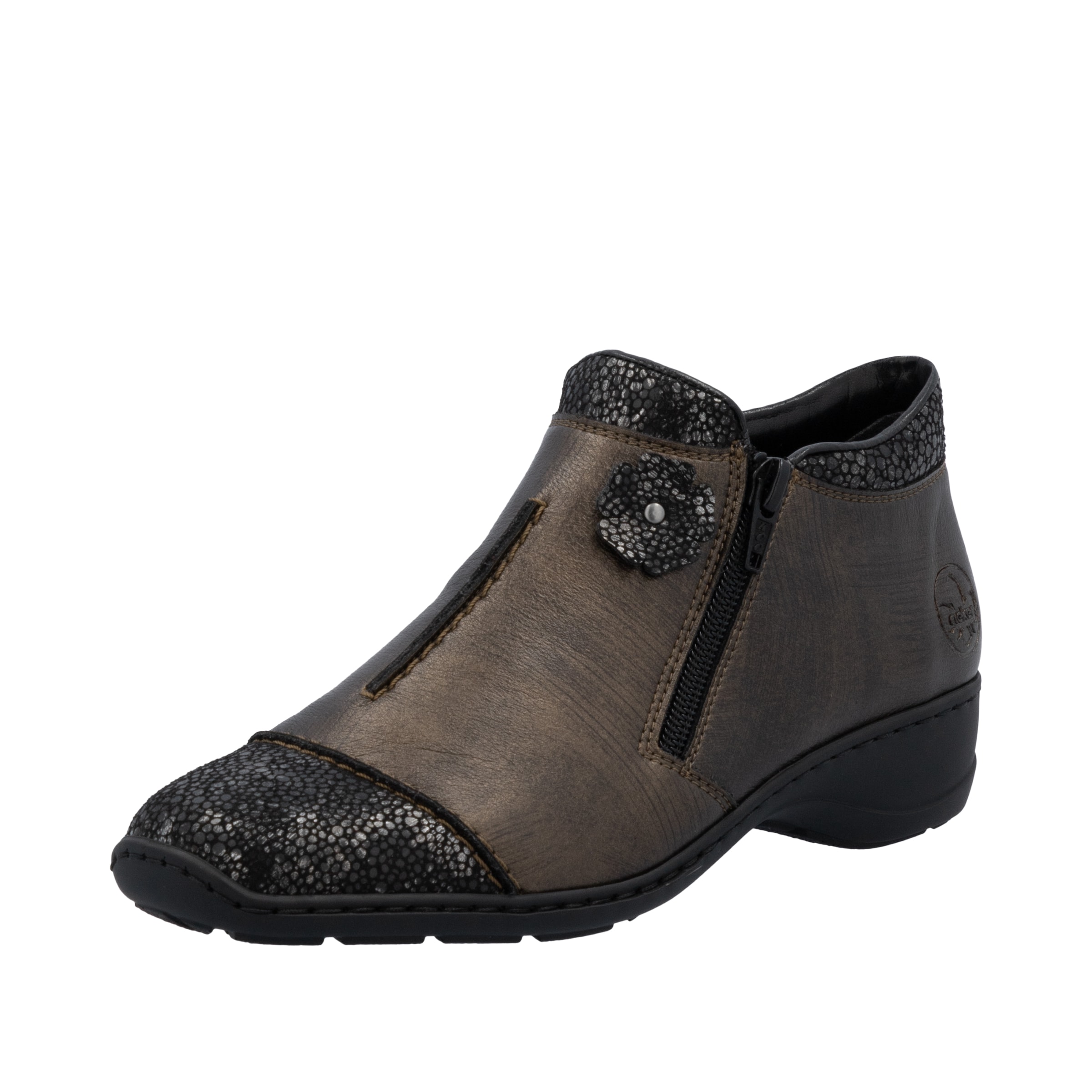 Bottines '58388' Rieker en marron : devant