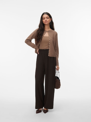 VERO MODA Wide Leg Hose in Braun: Vorderseite