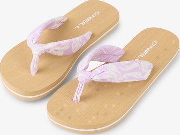 purpurinė O'NEILL Šlepetės per pirštą 'Ditsy Sun': priekis