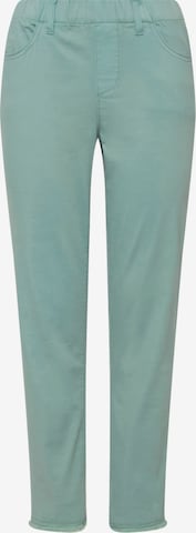 Coupe slim Pantalon 'Julia' LAURASØN en vert : devant