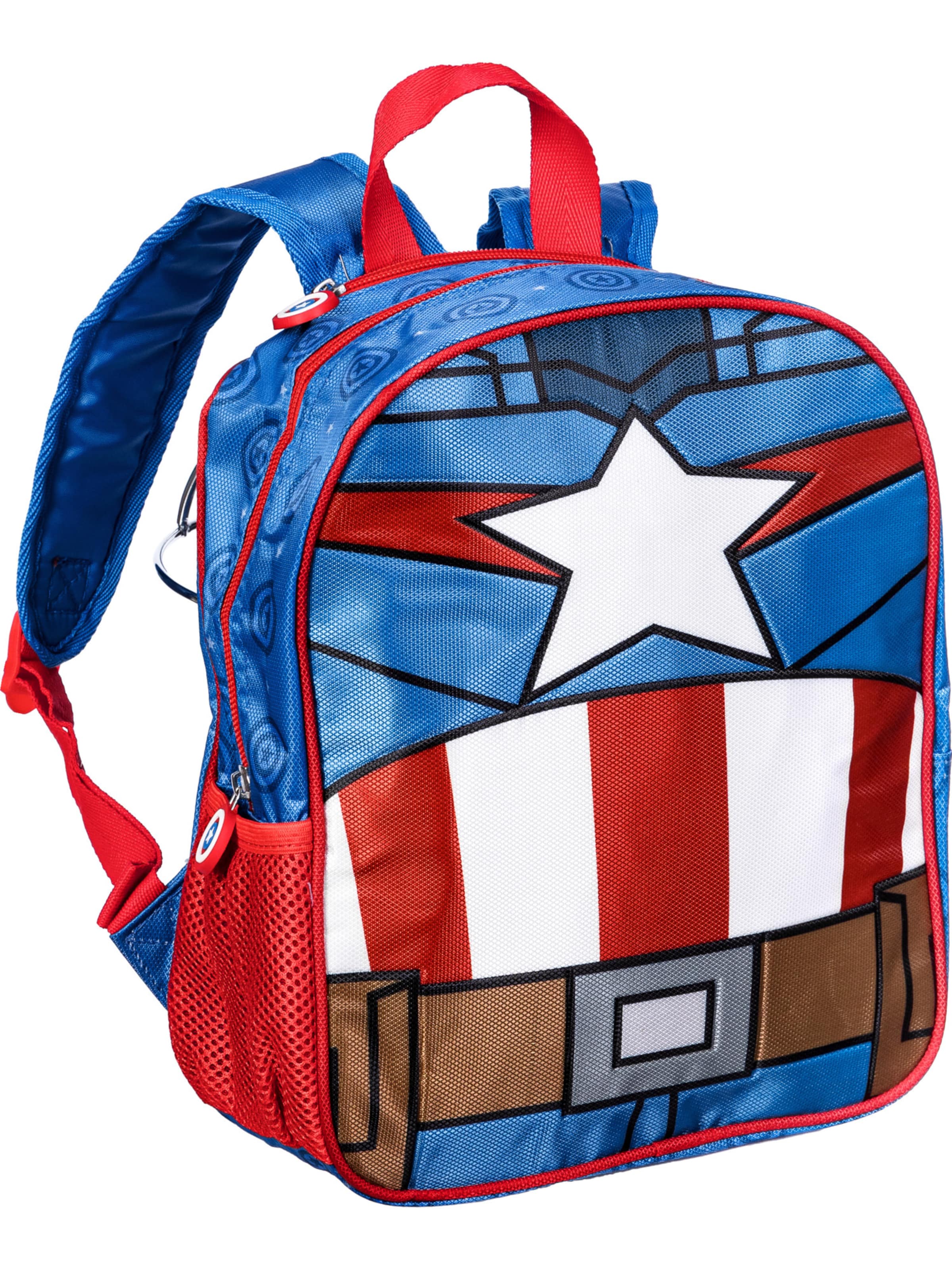 marvel Backpack 'Captain America GuriHiru-Hooded' in Blue