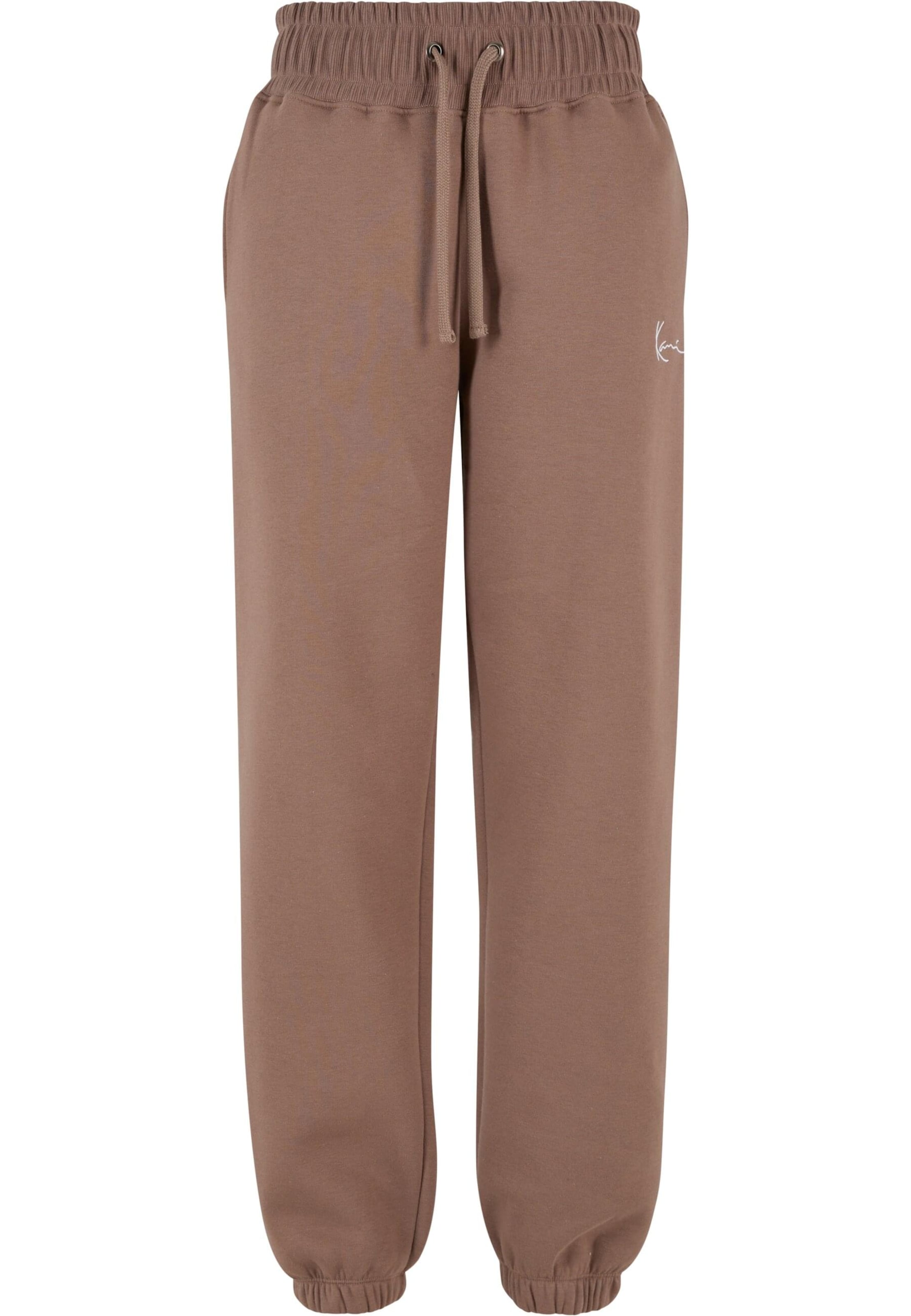 Karl Kani Pantalon en marron / blanc, Vue avec produit