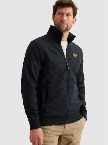Felpa 'PME LEGEND - Sweat jacket with textures and flight pocket' di PME Legend in blu