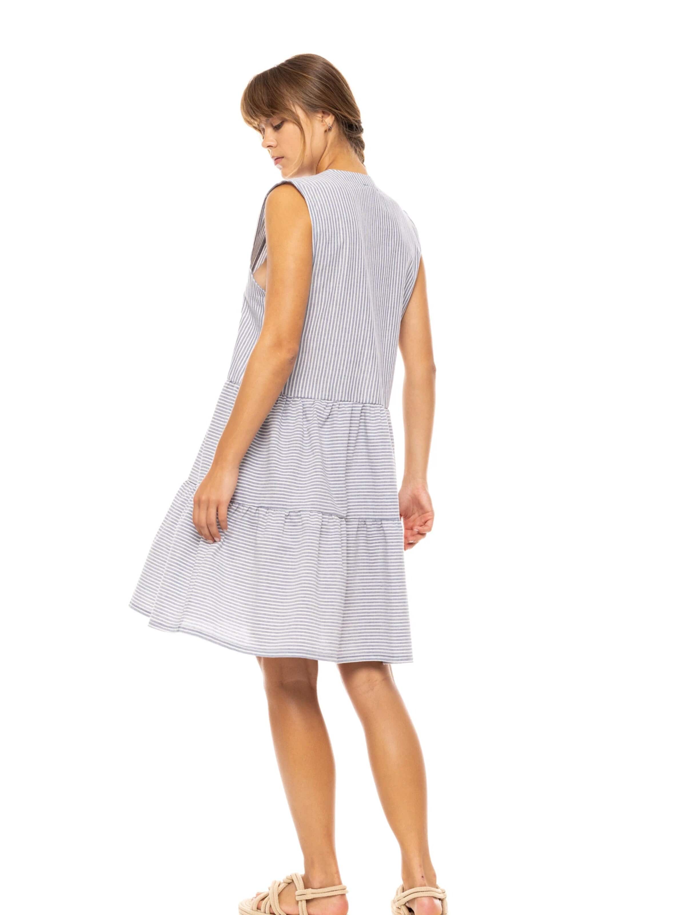 Robe d’été 'BEACHWEAR DENIM STRIPE' Pink Label en bleu