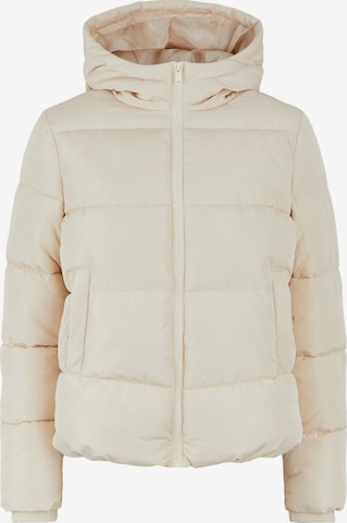 PIECES Winter Jacket 'Bee' in White: front