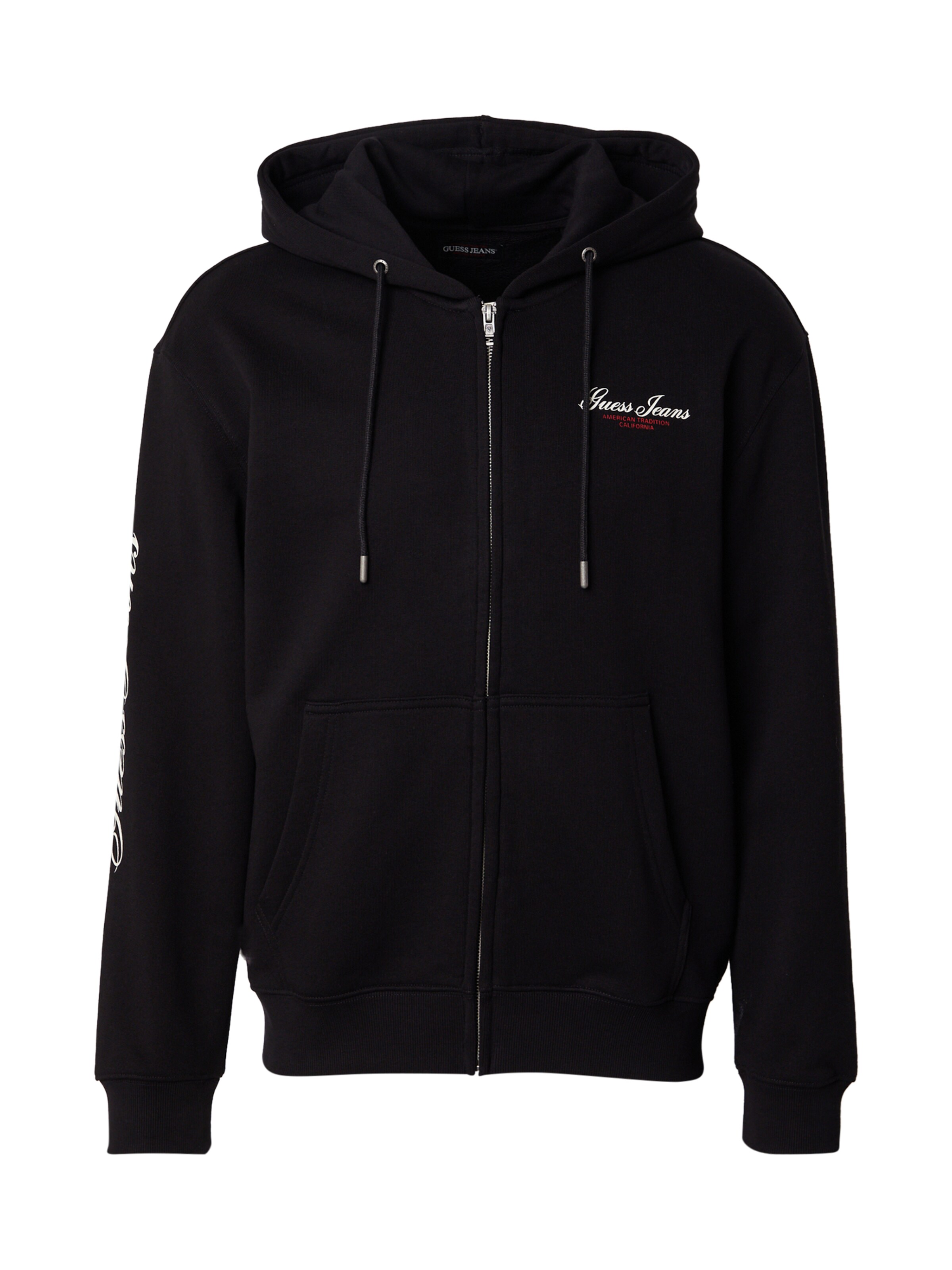 GUESS JEANS - Casaco em moletão em preto: frente