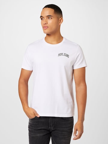 Pepe Jeans T-shirt 'ADNEY' i vit: framsida