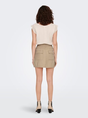 ONLY - Falda 'OVA-ARIS' en beige