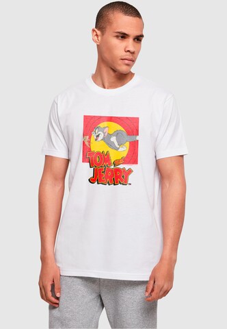 ABSOLUTE CULT Shirt 'Tom and Jerry - Chase Scene' in Wit: voorkant