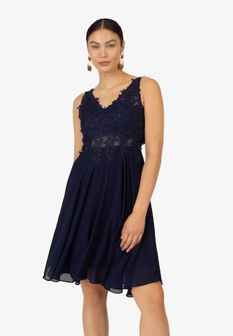 Robe de cocktail Kraimod en bleu : devant