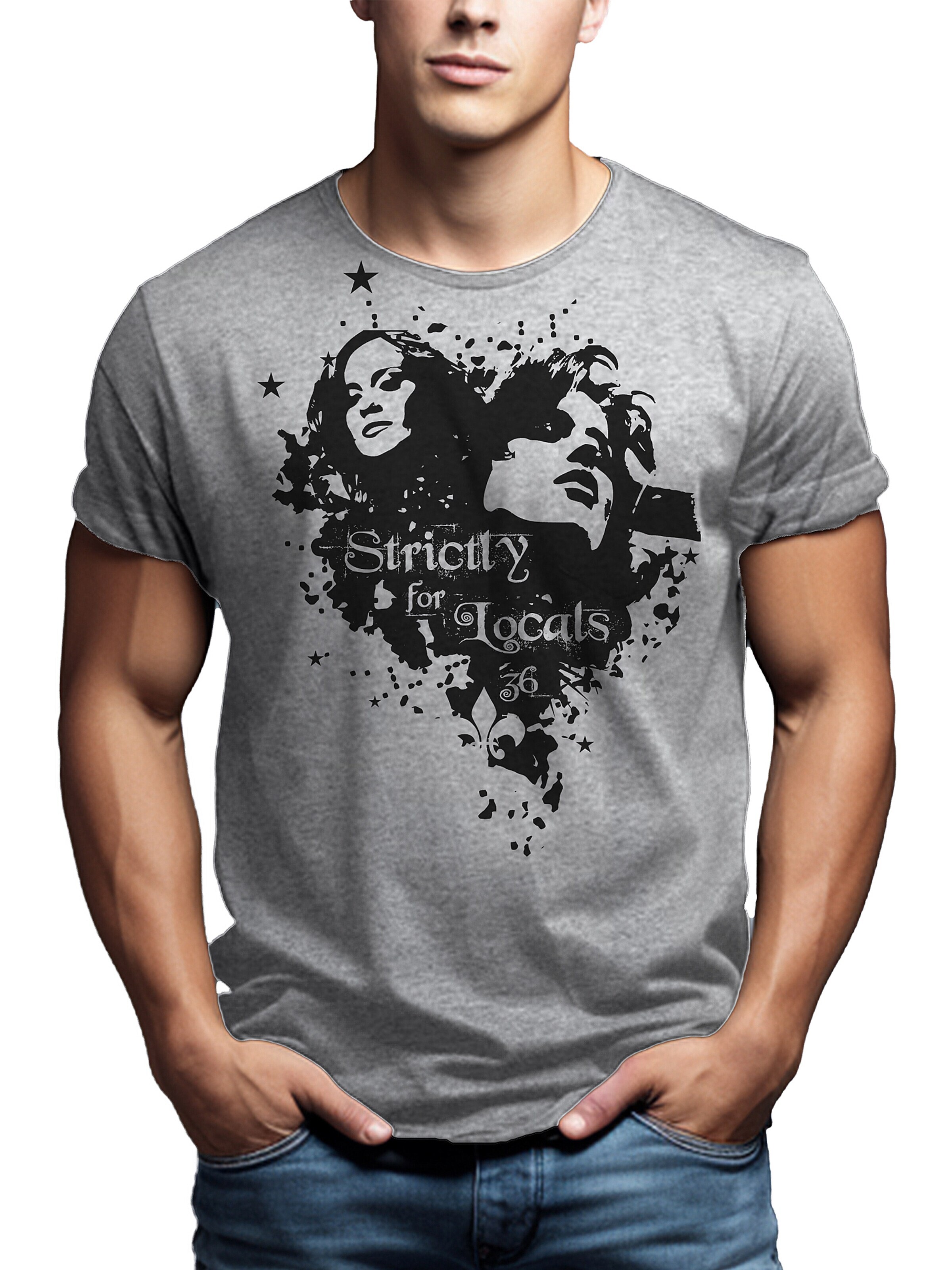 MAKAYA Shirt 'Locals' in Grey