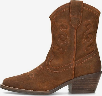 Bottes de cowboy PS Poelman en marron : devant