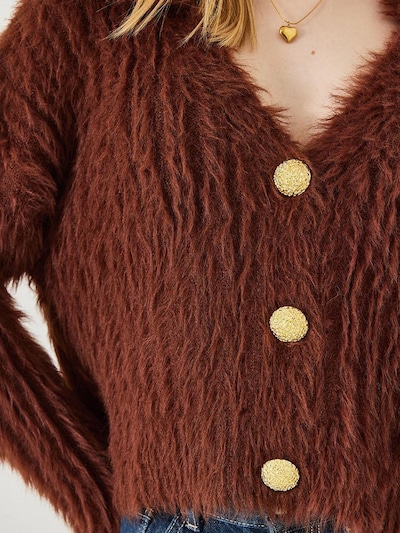 Bianco Lucci Strickjacke in mokka, Produktansicht