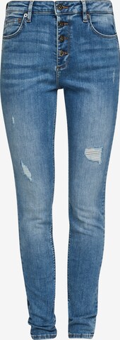 QS Skinny Jeans i blå: framsida