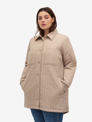 Zizzi Between-Season Jacket 'Mkenzi' in Beige: front