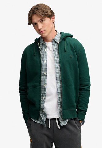 Veste de survêtement 'ESSENTIAL' Superdry & Co en vert : devant