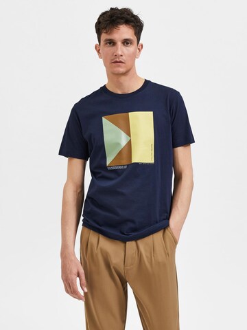 SELECTED HOMME T-Shirt in Blau: predná strana