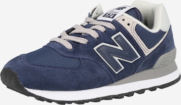 Sneaker bassa '574' di new balance in blu: frontale