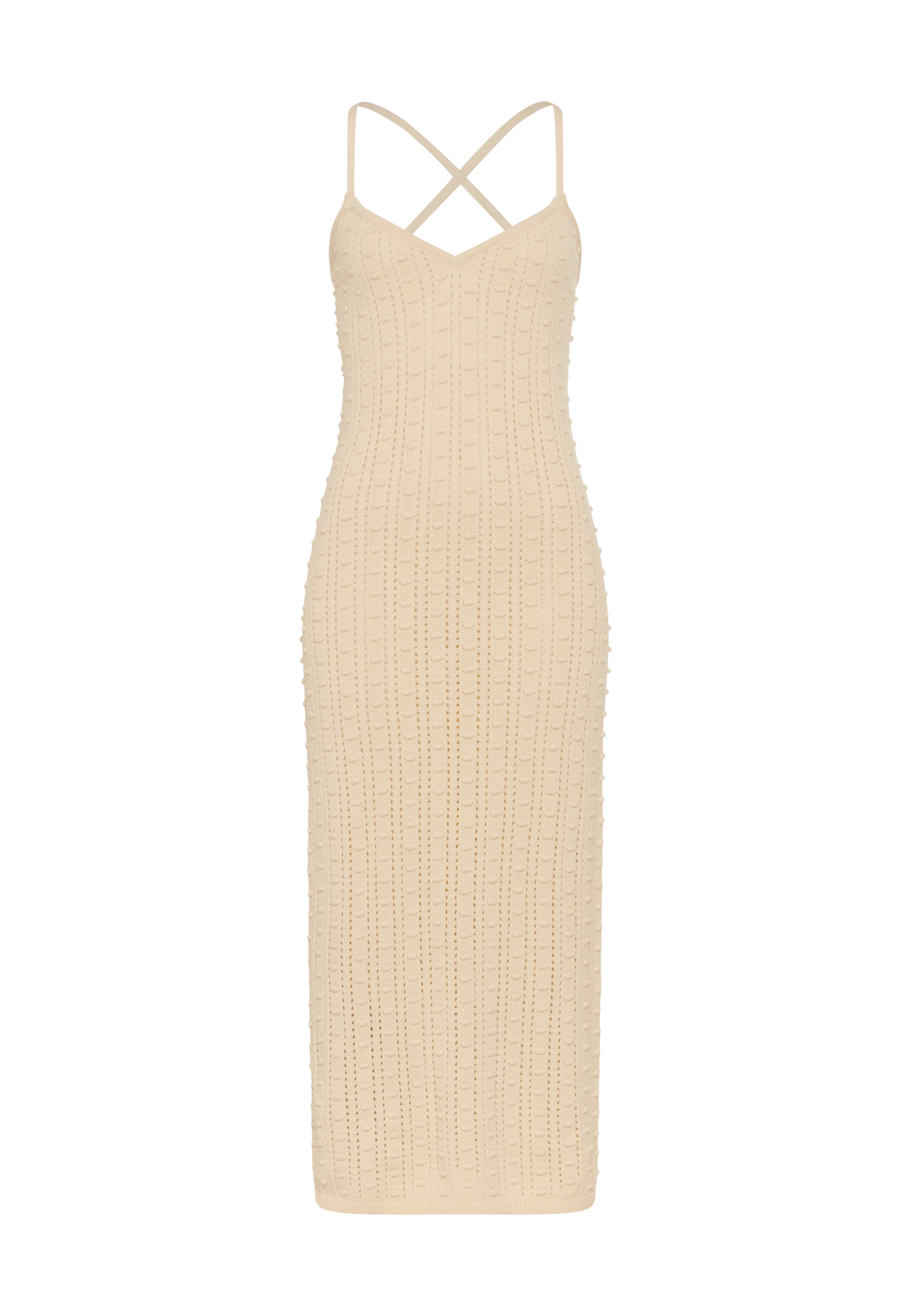 Robes en maille LSCN by LASCANA en beige : devant