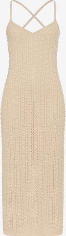 Robes en maille LSCN by LASCANA en beige : devant