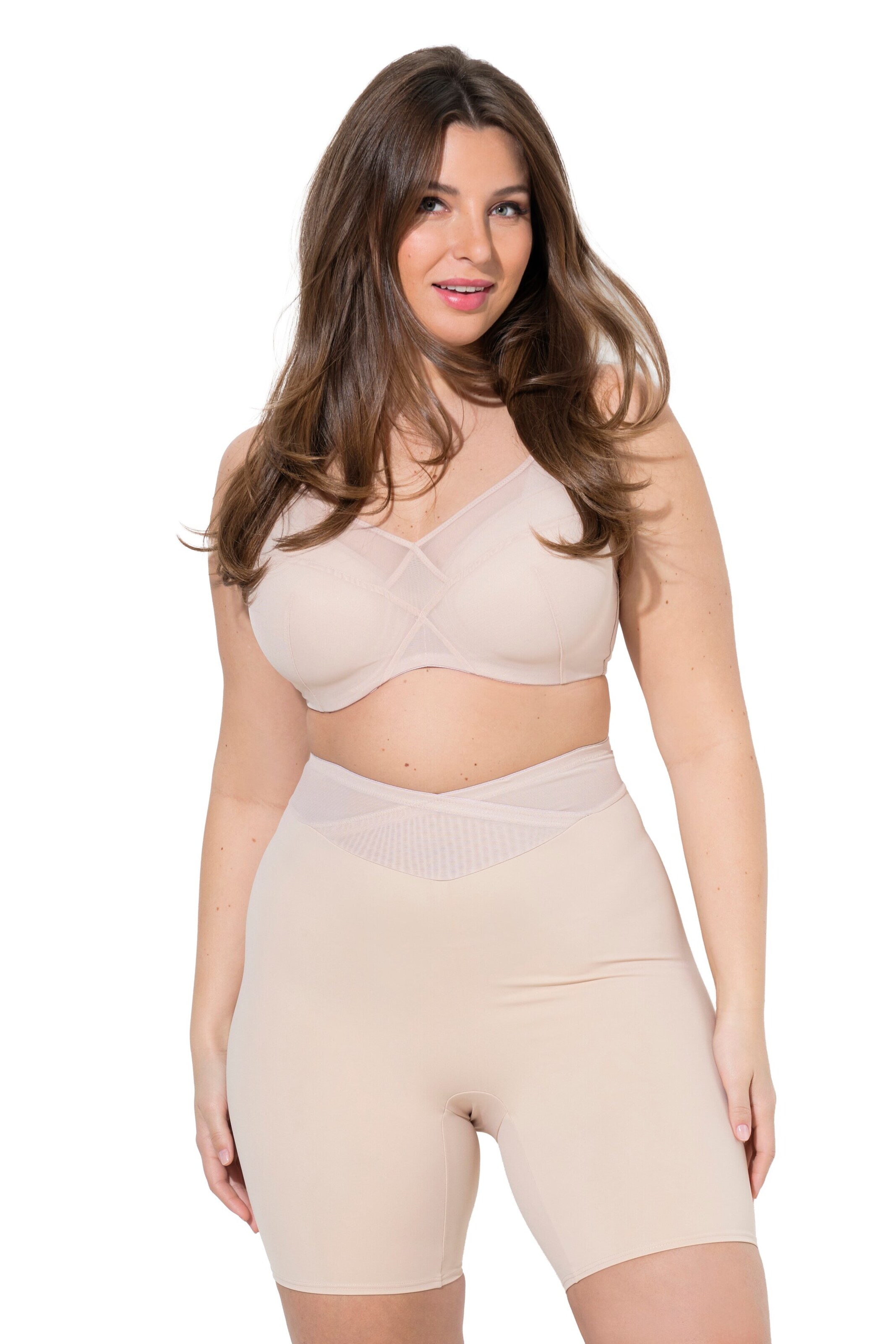 Ulla Popken Shaping pant in Beige: front