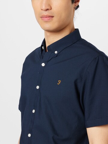 FARAH Slim fit Button Up Shirt 'BREWER' in Blue