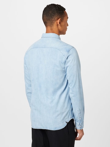 DENHAM Regular fit Button Up Shirt in Blue