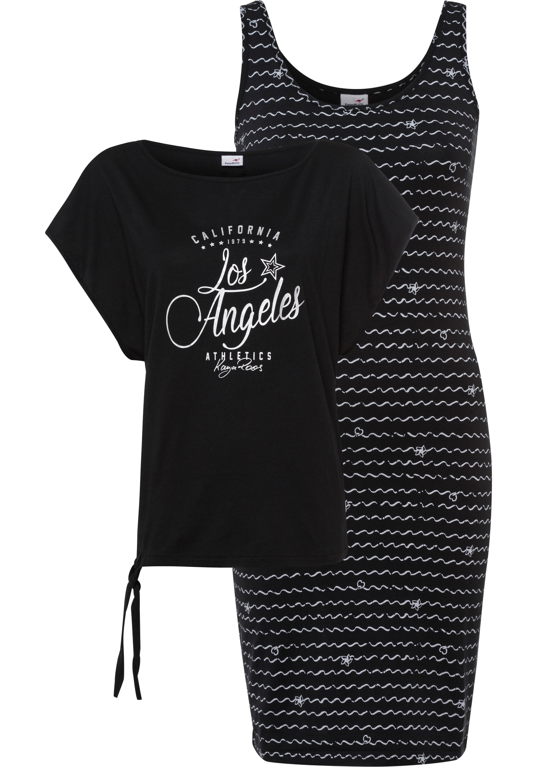 KangaROOS Kleit, värv must: eest vaates