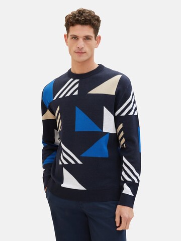 Pull-over TOM TAILOR en bleu : devant