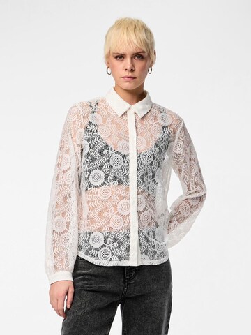 PIECES Blouse 'OLLINE' in Wit: voorkant