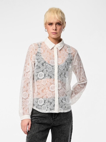 PIECES Blouse 'OLLINE' in Wit: voorkant